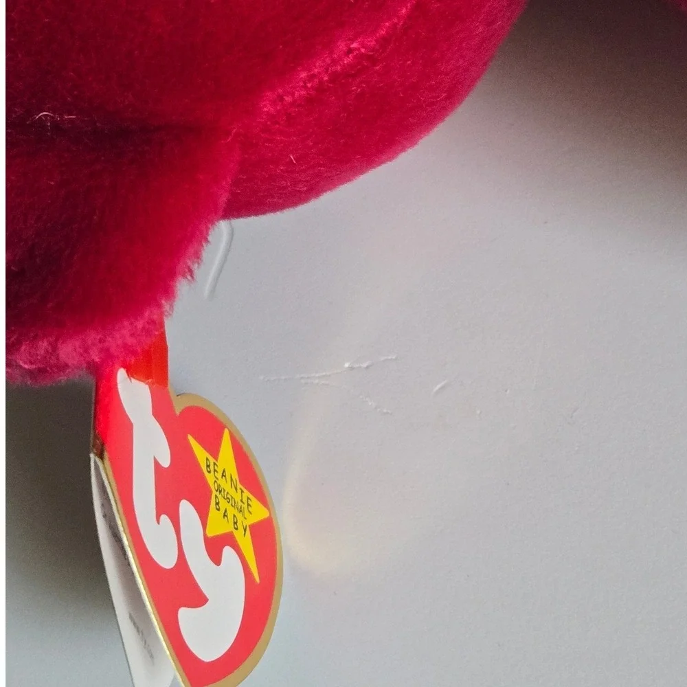 TY Beanie Babies Valentina Bear‎ 1999 White Heart Plush Valentine 1998 Hang Tag